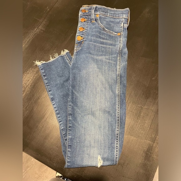 MADEWELL 10” High-Rise Skinny Exposed Buttons Jeans - Picture 2 of 12